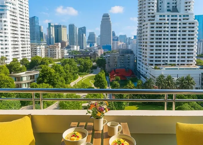 Apartment Cozy, Spacious 2-bedder With City, Park View, Near Nana Bts